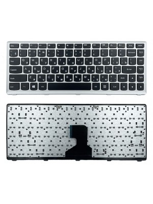 Клавіатура для Lenovo Ideapad Z400 чорна/сіра High Copy