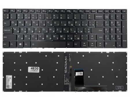 Клавіатура Lenovo IdeaPad 310-15ABR 310-15IAP 310-15IKB 310-15ISK 510-15IKB 510-15ISK чорна без рамки Прямий Enter підсвічування Original PRC