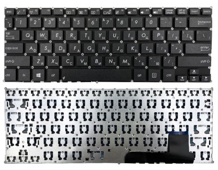 Клавіатура для Asus VivoBook X201 X201E X202 X202E S200 X205T чорна без рамки Прямий Enter High Copy (AEXCB700110)