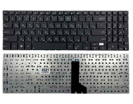 Клавіатура Asus E500 E500P P500 P500C Pro PU500 PU551 чорна без рамки Прямий Enter Original PRC (0KN0-P21RU)