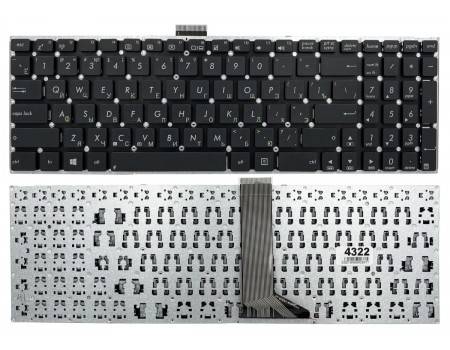Клавіатура для Asus R556L R556LA R556LJ R556LD R556LN R556LP чорна без рамки Прямий Enter High Copy