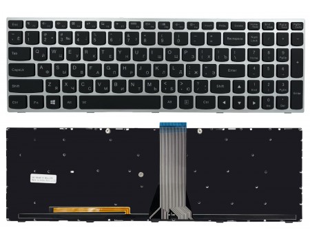 Клавіатура для Lenovo IdeaPad G50-30 G50-45 G50-70 Z50-70 B50-30 B50-45 E51-80 Z51-70 G70-80 500-15ACZ 500-15ISK чорне/сіре підсвічування High Copy (NB