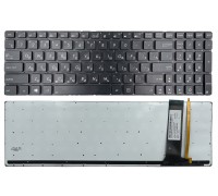 Клавіатура Asus N56 N56V N76 N76V N550 N750 Q550 R501 R750 чорна без рамки Прямий Enter підсвічування Original PRC (AENJ8901010)