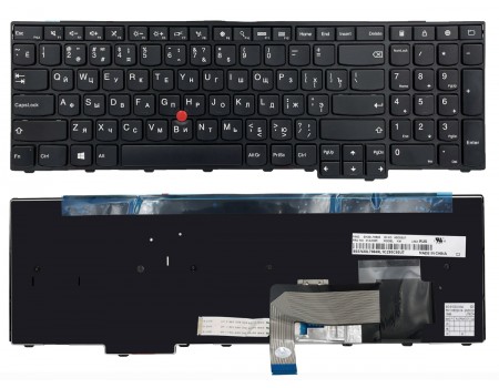 Клавіатура Lenovo ThinkPad E531 E540 L540 T540P L560 W540 W541 W550 чорна fingerpoint Original PRC