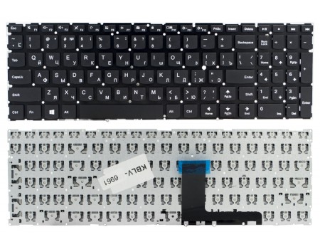 Клавіатура для Lenovo IdeaPad 310-15ABR 310-15IAP 310-15IKB 310-15ISK 510-15IKB 510-15ISK чорна без рамки Прямий Enter High Copy