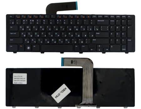 Клавіатура Dell Inspiron N7110 N5720 N7720 Vostro 3750 XPS 17 L702X чорна High Copy