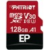 microSDXC (UHS-1 U3) Patriot EP Series 128Gb class 10 V30 (R-100MB/s, W-80MB/s) (adapter SD)
