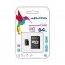 microSDXC (UHS-1) A-DATA Premier 64Gb Class 10 (R-100Mb/s)  (adapter SD)