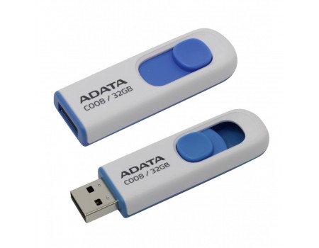 Flash A-DATA USB 2.0 C008 32Gb White/Blue