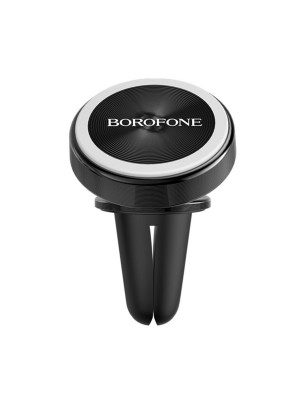 Держатель для мобильного BOROFONE BH6 Platinum металлический magnetic in-car holder for air outlet Black