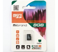 microSDHC Mibrand 8Gb class 4