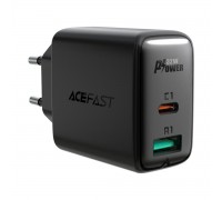 Мережевий зарядний пристрій ACEFAST A5 PD32W(USB-C+USB-A) dual port charger Black