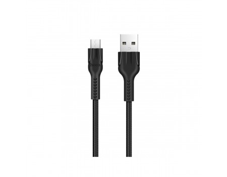 Кабель HOCO U31 USB to Type-C 2.4A, 1m, nylon, TPE connectors, Black