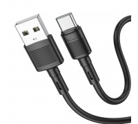Кабель HOCO X83 USB to Type-C 3A, 1m, PVC, PVC connectors, Black