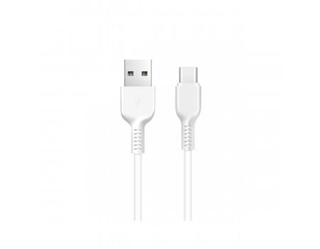 Кабель HOCO X13 USB to Type-C 3A, 1m, PVC, PVC connectors, White