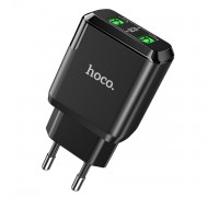 Мережевий зарядний пристрій HOCO N6 Charmer dual port QC3.0 charger Black