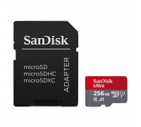 microSDXC (UHS-1) SanDisk Ultra 256Gb class 10 A1 (150MB/s) (adapter SD)
