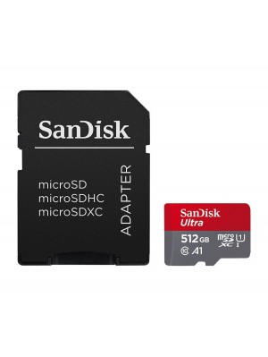 microSDXC (UHS-1) SanDisk Ultra 512Gb class 10 A1 (150Mb/s) (adapter SD)