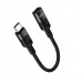 Кабель HOCO U107 Type-C male to iP female adapter cable(L=0.1m) Black