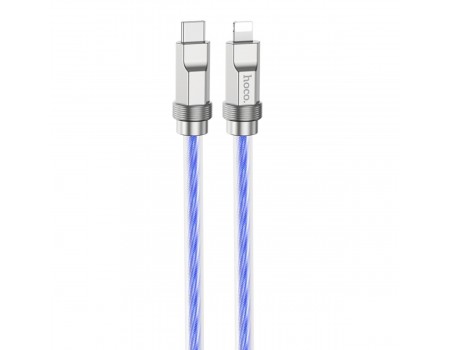 Кабель HOCO U113 Solid PD silicone charging data cable iP Blue