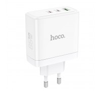 Мережевий зарядний пристрій HOCO N30 Glory PD65W three-port(2C1A) fast charger White