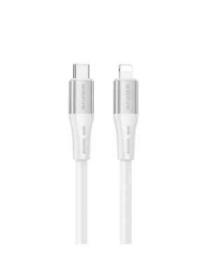 Кабель BOROFONE BX88 Solid PD silicone charging data cable for iP White