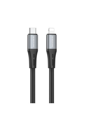 Кабель BOROFONE BX88 Solid PD silicone charging data cable for iP Black