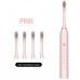 Ультразвукова зубна щітка Sonic Toothbrush X-3 Pink (4 насадки)