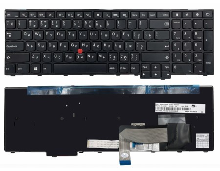 Клавіатура Lenovo ThinkPad E531 E540 L540 T540P L560 W540 W541 W550 чорний fingerpoint (PK130TS3A00)
