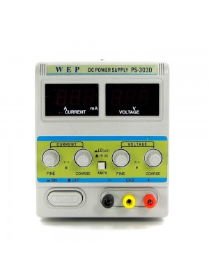 Блок живлення WEP PS-303D з перемикачем Hi(A)/Lo(mA) 30V, 3A, цифрова індикація