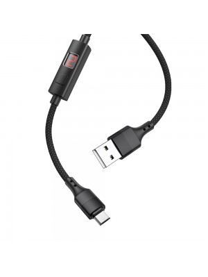  Кабель Hoco S13 з таймером USB to MicroUSB 1.2m чорний