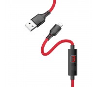 Кабель Hoco S13 з таймером USB to Lightning 1.2m червоний