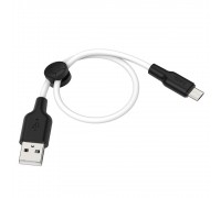 Кабель Hoco X21 Plus USB to MicroUSB 0.25m чорно-білий