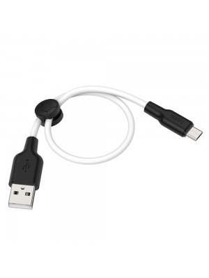  Кабель Hoco X21 Plus USB to MicroUSB 0.25m чорно-білий