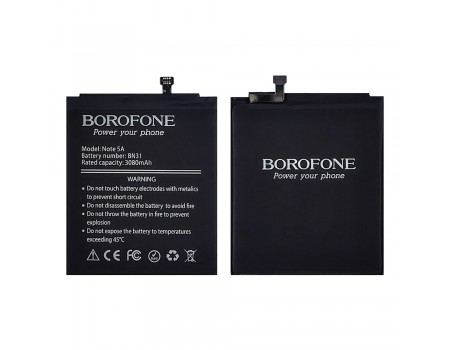 Акумулятор Borofone BN31 для Xiaomi Mi A1 / Mi 5X / Redmi Note 5A / Redmi Note 5A Pro