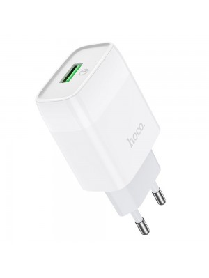  Мережевий зарядний пристрій Hoco C72Q USB QC білий