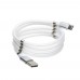 USB кабель магнітний Supercalla Type-C 1m білий