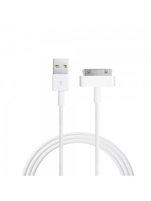 USB кабель для iPhone 4 30 pin 1m білий без упаковки