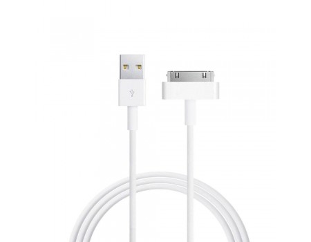 USB кабель для iPhone 4 30 pin 1m білий без упаковки