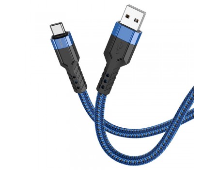 Кабель Hoco U110 USB to Type-C 1.2m синий