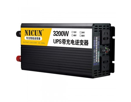 Інвертор Nicun SFX24-220 1200W/ 3200W DC 24V - AC 220V з функцією заряджання акумулятора