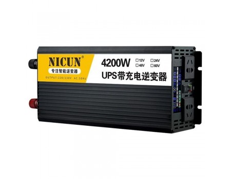Інвертор Nicun SFX24-220 1500W/4200W DC 24V - AC 220V з функцією заряджання акумулятора