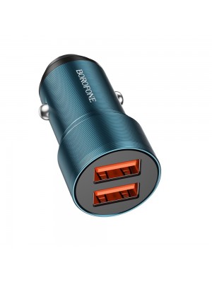 Автомобільний зарядний пристрій Borofone BZ19 2 USB синій