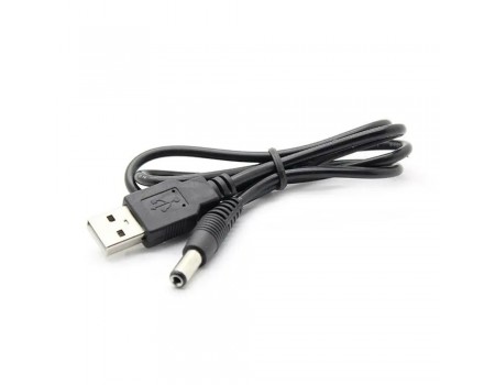 Кабель USB для роутера USB to DC 5.5x2.1 1m чорний