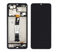 Дисплей для Xiaomi Redmi 12C с чёрным тачскрином и корпусной рамкой