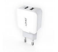 Мережевий зарядний пристрій Ldnio A2202 2 USB білий