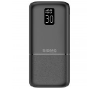 Павербанк Sigma X-power SI30A3QL, 30000 mAh, Type-C, 2xUSB, PD20W+QC22.5, LCD чорний