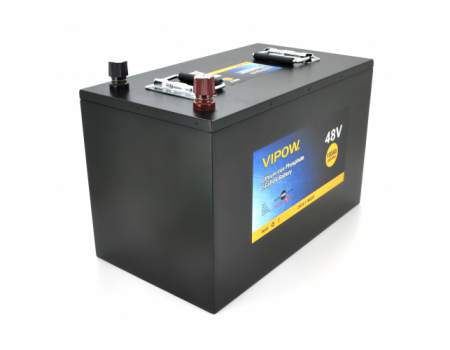 Акумуляторна батарея Vipow LiFePO4 51,2V 100Ah із вбудованою ВМS платою 80A (310*350*390)