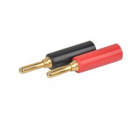 Наконечник кабельний, гвинтова фіксація, ізолятор: ПВХ, діаметр 3.0мм, позолочений штекер, червоний