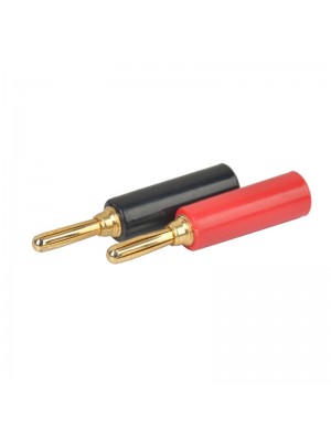 Наконечник кабельний, гвинтова фіксація, ізолятор: ПВХ, діаметр 3.0мм, позолочений штекер, червоний